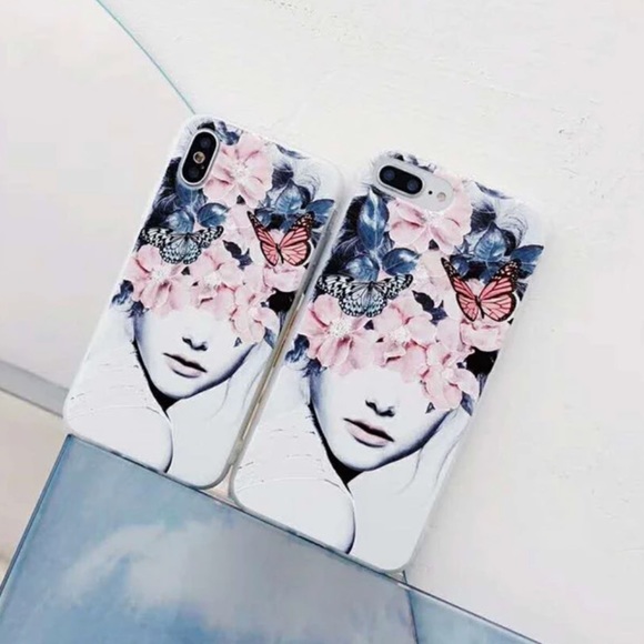 NEW iPhone 7/8/7+/8+ Floral Butterfly Model Case - Picture 3 of 5